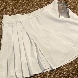 NWT Avia White Pleated Tennis Skirt with Overlap Panel
